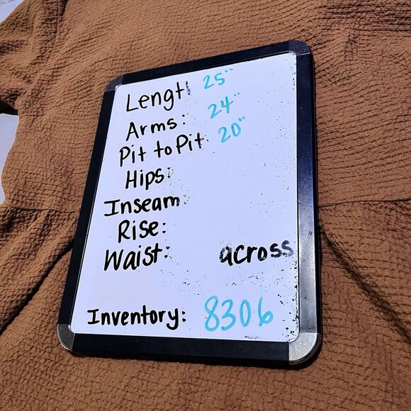 Madewell Shirt Tan Lightspun Peplum Open Tie Back Top Women Size S Oversize Boxy - Picture 11 of 11